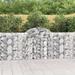 vidaXL Arched Gabion Basket 78.7"x11.8"x15.7"/23.6" Galvanized Iron