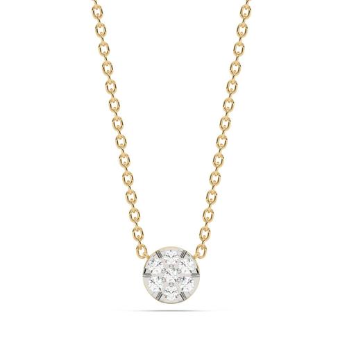Diam Addict Halskette 585/- Gold Diamant Weiß 42+3Cm Diamantiert 0,15Ct.