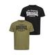 Lonsdale Herren T-Shirt Normale Passform Doppelpack MORHAM Black/Olive S 117432