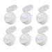 Loose powder box 6 Pcs Mini Loose Powder Boxes Portable Travel Cosmetics Bottle with Puff (White)