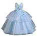 Elegant Flower Girl Dress for Wedding Kids Embroidered Beaded Sleevelesss Birthday Party Pageant Ball Gowns Evening Dresses