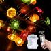 Thanksgiving Harvest String Lights Battery Powered with Remote 10ft 30 LEDs 3D Acorn Pumpkin Thanksgiving Lights for Home Party Autumn Fall Decorations