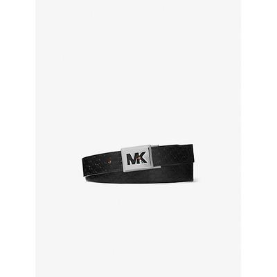Michael Kors Reversible Logo Embossed Belt Brown One Size