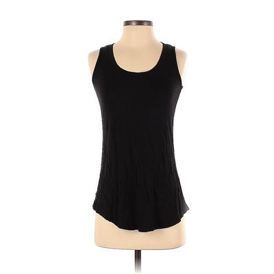 24/7 Maurices Sleeveless T-Shirt: Black Print Tops - Women's Size X-Small