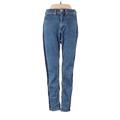 Rag & Bone/JEAN Jeans - High Rise Skinny Leg Denim: Blue Bottoms - Women's Size 25 - Medium Wash