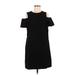 Topshop Casual Dress - Shift: Black Solid Dresses - Women's Size 10