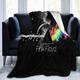 WJGJ Pink Moon Floyd Micro Fleece Blankets Duvets Durable Ultra-Soft Quilt for Bedding Sofa Mens Present 50"" x40 Black