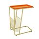 HRZZEOKV C-Shaped Acrylic Side Sofa Table, 17.3 * 10.62 * 24.2 Inches, Acrylic Side Table with U-Shaped Storage, for Living Room Bedroom,Yellow