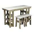 Arbor Garden Solutions potting table wooden multi purpose workbench (150cm + 2x chairs)