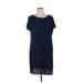 Nine West Casual Dress - Shift: Blue Print Dresses - Women's Size 14