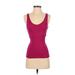 American Fitness Couture Active Tank Top: Pink Color Block Activewear - Women's Size 2X-Small