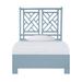 David Francis Furniture Chippendale Standard Bed Wood/Wicker/Rattan in Blue | Twin Extra Long | Wayfair B4035-TXL-S167