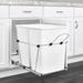 Rev-A-Shelf Double Pull Out Trash Can 35 Qt for Kitchen Stainless Steel in White | Wayfair RV-18KD-11C S