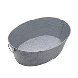 Towle Living Galvanized Hammered 25-In Oval Beverage Tub Stainless Steel in Gray | 9 H x 18 W x 25 D in | Wayfair 5302703