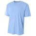 A4 N3402 Men's Sprint Performance T-Shirt in Light Blue size Medium | Polyester 3500, A4N3402