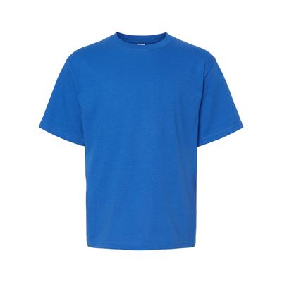 M&O MO4850 Youth Gold Soft Touch T-Shirt in Royal Blue size XL | Cotton 4850