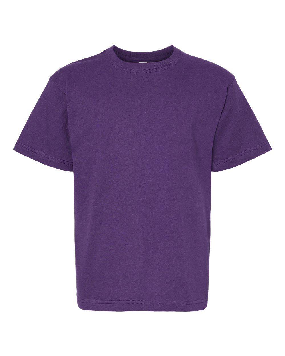 M&O MO4850 Youth Gold Soft Touch T-Shirt in Purple size Small | Cotton 4850