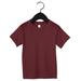 Bella + Canvas 3001T Toddler Jersey Short-Sleeve T-Shirt in Maroon size 3 | Cotton B3001T