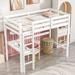 Harriet Bee Twin Loft Bed w/ Built-In Desk Wood in White | 64.93 H x 43.52 W x 79.43 D in | Wayfair E48FD260B7594D39B5C768D78BE485E5