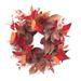 The Holiday Aisle® Graceanna Faux Mixed Assortment Polyester 19" Wreath in Brown/Red | 19 H x 19 W x 6.5 D in | Wayfair