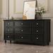 Willa Arlo™ Interiors Hoschton 9 - Drawer Dresser Wood in Black | 31.5 H x 63 W x 15.7 D in | Wayfair 5E17BD2BCD284F75926DAB25C5FCC9E5