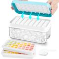 Prep & Savour Danzel Ice Cube Tray w/ Lid & Bin, 64 Pcs Ice Tray Kit w/ Ice Scoop, Ice Cube Pop Out Tray, Ice Cube Trays For Freezer, Ice Cube Molds | Wayfair