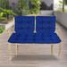 Patio Furniture Cushions Sets Tufted Wicker Settee 1 Loveseat 2 Seating Cushions