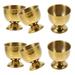 6Pcs Stainless Steel Egg Cups Tabletop Egg Holder Stands Small Beer Wine Cups
