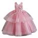 Elegant Flower Girl Dress for Wedding Kids Embroidered Beaded Sleevelesss Birthday Party Pageant Ball Gowns Evening Dresses