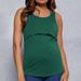 Shldybc Maternity Summer Cool Sleeveless Nursing Tank Tops Breastfeeding Shirts Maternity Tank Tops on Clearance(S Green)