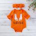 Herrnalise Infant Toddler Baby Girls Boys Halloween Print Long Sleeve Trousers Romper Jumpsuit