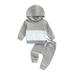 Tregren Baby Boy Winter Clothes Long Sleeve Hoodie Sweatshirt Top Drawstring Pants Sweatsuit Little Boy Outfit