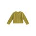 Tregren Toddler Baby Girls Knit Cardigan Hollow Out Long Sleeve Crew Neck Elastic Solid Color Button Down Sweater Coat