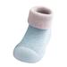 Boys Slippers Slides Kids Toddler Baby Boys Girls Solid Warm Knit Soft Sole Rubber Shoes Socks Slipper Stocking Baby Bedroom Slippers