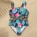 Shldybc Toddler Baby Girl Swimsuit Sleeveless Leaves Print Bikini Tankini Swimsuit Infant Swimwear One Piece Bathing Suits for Girls Girls Swimsuit on Clearance(10 Years Green)