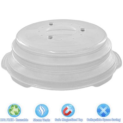 Magnetic Microwave Cover Lid Collapsible Anti Splatter Guard Food Cover Lid