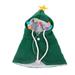 CSCHome Dog Cat Christmas Costume Outfits Puppy Xmas Cloak with Star and Pompoms for Small Medium Dogs and Cats Photo Props(Green)