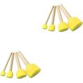 48 Pcs Tools for Kids Paint Brushes Set Kids Paint Set Sponge Paint Brush Sponge Painting Set Kids Tools Sponge Brush Paint Stippler Set Kids Painting Tools Seal Stippling Round