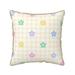 ZNDUO Rainbow Daisy Flowers Plaid Throw Pillows Throw Pillows for Couch-Indoor Decorative Pillows 18 x18