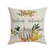 Leaves and Pumpkin Pattern Pillow Cases Linen Pillow Covers Cushion Protectors Home Decorations without Pillow Core
