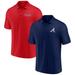 Men's Fanatics Branded Navy/Red Atlanta Braves Dueling Logos Polo Combo Set