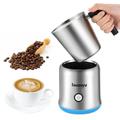 Huanyu Detachable Milk Frother 700ml Milk Frother Electric Stainless Steel Automatic Milk Frother and Hot Chocolate Maker Multifunctional Milk Steamer with 4 Modes Hot/Cold Use Coffee Whisk Frother