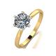 Moissanite 18 Carat Yellow Gold 1 Carat Solitaire Ring, Size R, Women