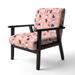 Designart "Cream Circle Geometric " Upholstered Patterned Accent Chair and Arm Chair