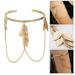 1Pc Hand Bracelet Geometric Leaf Tassel Chain Pendant Arm Bracelet for Women