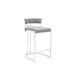 Bohouse Bar Stool Upholstered/Leather/Metal/Faux leather in Gray | 32 H x 21 W x 19 D in | Wayfair BOH-101962-CST