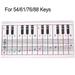 ALSLIAO 54 61 76 88 keys Piano and Keyboard Note Chart Chord Chart For begineers