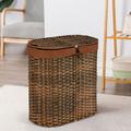 Shimano Handwoven Rattan Laundry Basket w/ Handles in Brown | 24.5 H x 24 W x 13.5 D in | Wayfair ppg69401573Br