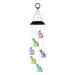 Pompotops Outdoor Colorful Solar Wind Chime Light LED Dog Rotating Wind Chime Light Courtyard Light Decoration Wind Chimes Outdoor Deep Tone Clear
