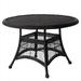 Jeco Black Wicker 44 In. Round Dining Table - Black - 44.5 x 44.5 x 29.5 in.